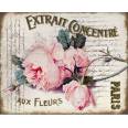 Carte artisanale Vintage Paris "Extrait concentré aux Fleurs"