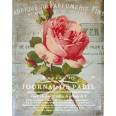 Carte artisanale Vintage Paris "Journal de Paris" et Roses