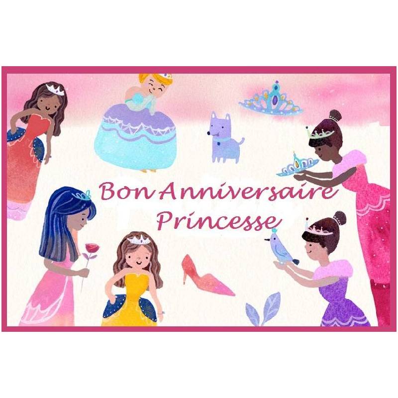Carte Artisanale Bon Anniversaire Princesse