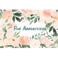 Carte Anniversaire aquarelle Fleurs roses Théa