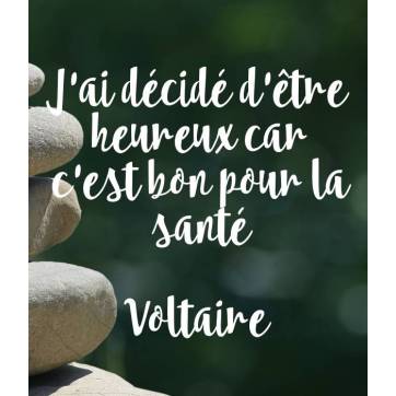 Citation Bonheur J Ai Decide D Etre Heureux Car C Est Bon Pour La Sante Voltaire