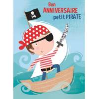 Carte Anniversaire enfants Catherine Brewer Petit Pirate