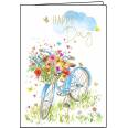 Carnet Vélo fleuri 10,5 x 15 cm 40 pages