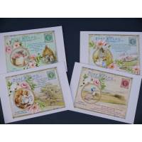 Cartes Beatrix Potter 2, paquet de 4 cartes assorties