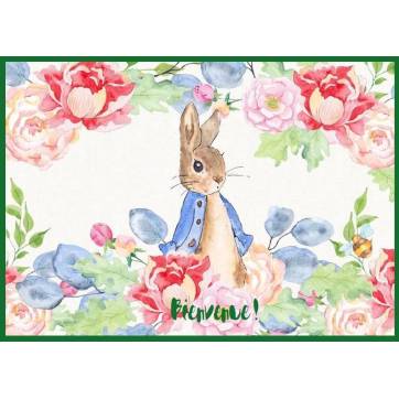 Carte Naissance Beatrix Potter Peter Rabbit dans les Roses