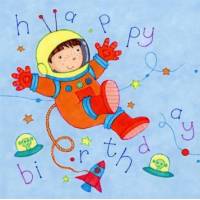 Carte Anniversaire Enfants Happy Birthday Petit Spationaute