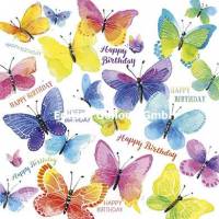 Carte Anniversaire Carola Pabst Papillons multicolores