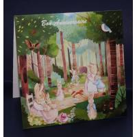 Carte Anniversaire Enfants Beatrix Potter Animaux en Forêt