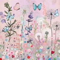 Carte Anniversaire Fleurs Sabina Comizzi Fleurs et Papillons