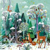 Carte Joyeux Noël et Nouvel An Mila Marquis Animaux de la Forêt