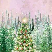 Carte Joyeux Noël et Nouvel An Sapin de Noël dans la Forêt
