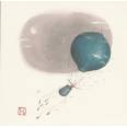 Carte simple Gaelle Boissonnard Ballon turquoise 12,5 x 12,5 cm