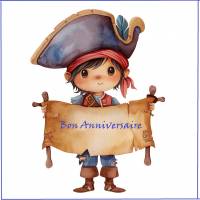 Carte Anniversaire Enfants Bon Anniversaire Petit Pirate John