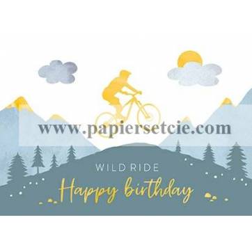 Carte Anniversaire Velo Cross