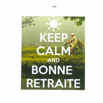 Carte "Keep Calm and Bonne retraite " Vélo