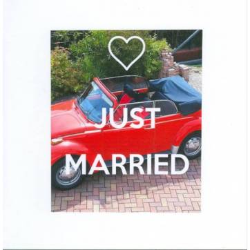 Carte "Just married VW rouge"