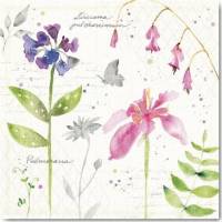 Carte Anniversaire Fleurs aquarelle Anne Tavoletti Iris rose
