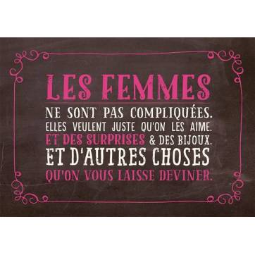 Carte Citation Humour Vintage Les Femmes Ne Sont Pas Compliquees