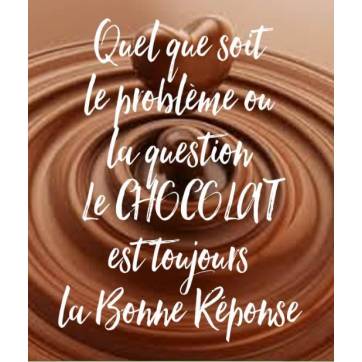  Carte Chocolat "Quel que soit le problème ou la question..."