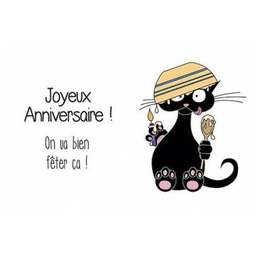 Carte Humoristique Simple Pickled Cat Joyeux Anniversaire