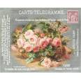 Carte artisanale Vintage "Panier de Roses"