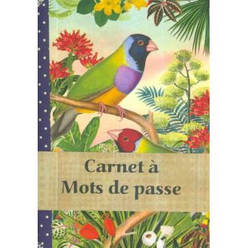 Carnet à mots de passe Gwenaëlle Trolez Oiseau muticolore