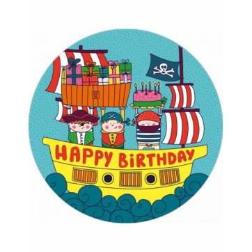 Carte Ronde Anniversaire Laetitia Haas Happy Birthday Les Pirates